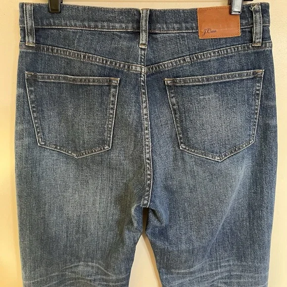 J. Crew Women's Ankle Length Distressed Raw Hem Medium Wash Jeans Size 29 - Picture 14 of 15